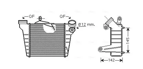 STA4036 AVA SKODA Інтеркулер FABIA 1.9 00-, VW, SEAT AVA COOLING підбір по vin на Brocar