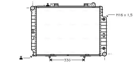 MS2209 AVA DB Радіатор охолодження W210 2.9TD 96- AVA COOLING підбір по vin на Brocar
