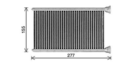 MS6780 AVA DB Радіатор опалення W205, S205, C205 AVA COOLING підбір по vin на Brocar