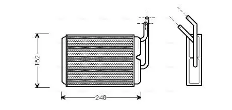 RT6220 Теплообмінник, система опалення салону AVA COOLING подбор по vin на Brocar