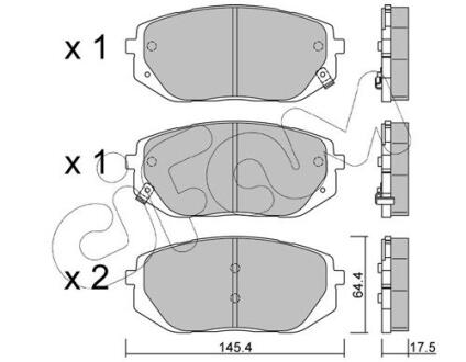 82213000 CIFAM HYUNDAI Колодки гальмівні передні TUCSON 1.6 CRDi 20-, IONIQ 5 (NE) EV 21-, GENESIS, KIA CIFAM підбір по vin на Brocar