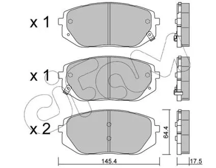 82213000 CIFAM HYUNDAI Колодки гальмівні передні TUCSON 1.6 CRDi 20-, IONIQ 5 (NE) EV 21-, GENESIS, KIA CIFAM підбір по vin на Brocar