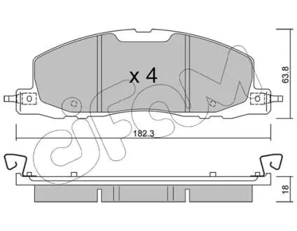 82213300 CIFAM FORD Колодки гальмівні передні EXPLORER (U6_) 3.0 EcoBoost Plug-in Hybrid AWD 2019- CIFAM підбір по vin на Brocar