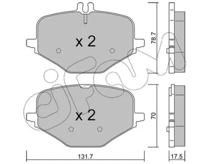 82213090 CIFAM DB Комплект гальмівних колодок задні G-CLASS (W463) AMG G 63 (463.276, 463.277) 18- CIFAM підбір по vin на Brocar