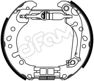151530 CIFAM FORD Колодки гальмівні барабанні (Kit premounted) FIESTA VII (HJ, HF) 1.0 EcoBoost CIFAM подбор по vin на Brocar