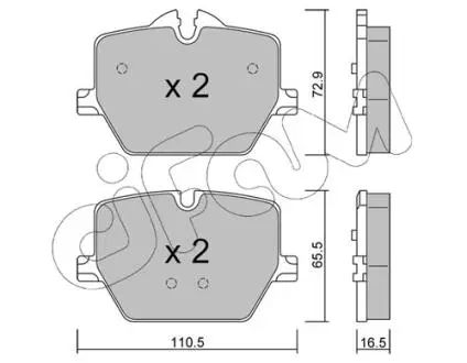 82212660 CIFAM BMW Колодки гальмівні задні 2 (G42, G87), G20, G80, G28, G21, G81, G22 CIFAM підбір по vin на Brocar