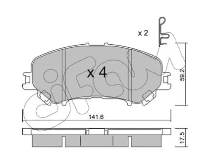 82210101 CIFAM NISSAN Колодки гальмівні передні Qashqai 1,2-1,6 13-, X-Trail 1,6 13- CIFAM подбор по vin на Brocar