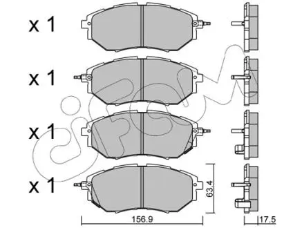 8227630 CIFAM SUBARU гальмівні колодки передн. LEGACY IV, FORESTER, OUTBACK 09- CIFAM підбір по vin на Brocar