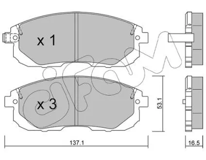 8228760 CIFAM NISSAN гальмівні колодки передн. Tiida 04-, Juke 14-, Maxima QX CIFAM подбор по vin на Brocar