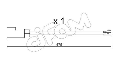 SU329 CIFAM FORD датчик зносу передн. гальм. колодок Transit Custom12- CIFAM підбір по vin на Brocar