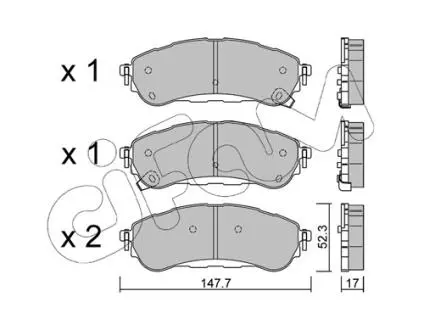82213440 CIFAM FORD Колодки гальмівні задні RANGER (TKE) 2.0 EcoBlue 4x4 CIFAM подбор по vin на Brocar