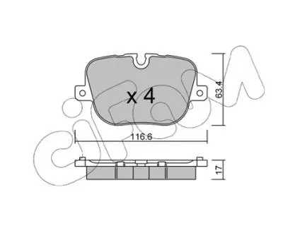 8228370 CIFAM LAND ROVER гальмівні колодки задн. RANGE ROVER Sport 09- CIFAM подбор по vin на Brocar