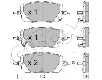 82212950 CIFAM MAZDA Колодки гальм. передні MX-30 (DR) e-SKYACTIV 20- CIFAM підбір по vin на Brocar