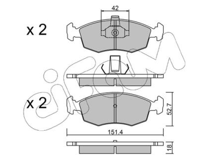 8222743 CIFAM FIAT гальмівні колодки передн. STRADA пікап 1.3 D 10- CIFAM підбір по vin на Brocar