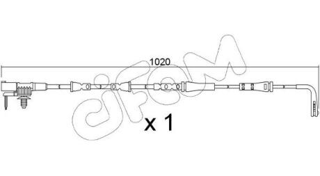 SU393 CIFAM JAGUAR Датчик зносу гал. колодок (перед.) XF 2.0 15- CIFAM підбір по vin на Brocar
