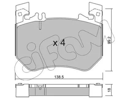 82213110 CIFAM DB Колодки гальмівні передні X254, V223, W223, Z223 CIFAM підбір по vin на Brocar