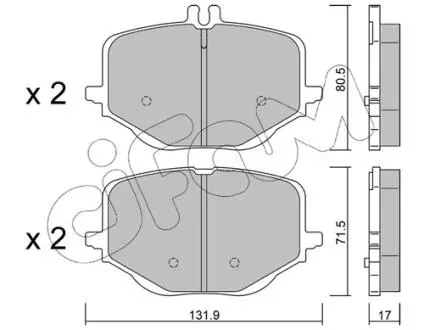 82213140 CIFAM DB Колодки гальмівні задні X254, V223, W223, Z223 CIFAM підбір по vin на Brocar