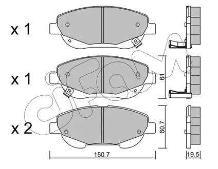8228790 CIFAM TOYOTA колодки гальм. передн. Avensis 2,0-2,2 08- CIFAM підбір по vin на Brocar
