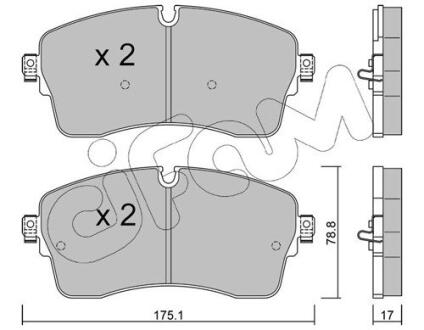 82212500 CIFAM LAND ROVER гальм колод. передн. DISCOVERY 14- CIFAM підбір по vin на Brocar