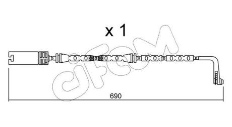 SU305 CIFAM BMW датчик гальм. колодок E81/87/90/91/92 CIFAM підбір по vin на Brocar