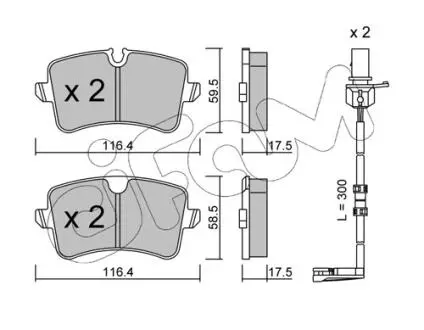 8229551K CIFAM VW колодки гальмівні задні Audi A6/7 11- CIFAM підбір по vin на Brocar