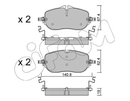 82213550 CIFAM DB Колодки гальмівні передні W206, S206 CIFAM подбор по vin на Brocar