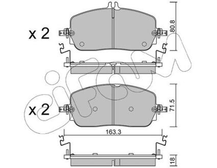 82213570 CIFAM DB Колодки гальмівні передні W206, S206 CIFAM підбір по vin на Brocar