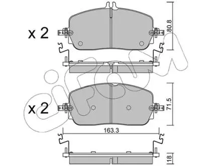 82213570 CIFAM DB Колодки гальмівні передні W206, S206 CIFAM підбір по vin на Brocar