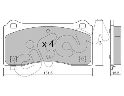 82212770 CIFAM TESLA Колодки гальм. передні Model 3/Y CIFAM підбір по vin на Brocar