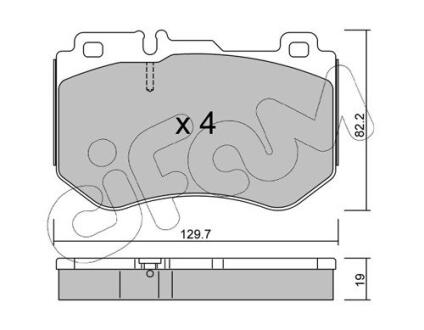 82210180 CIFAM DB Колодки гальмівні передні W205 CIFAM підбір по vin на Brocar