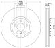 8DD355120731 HELLA PRO HIGH CARBON BMW гальмівний диск передн. правий X5 (E70), X5 (F15, F85), X6 (E71, E72) HELLA підбір по vin на Brocar