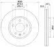 8DD355129171 HELLA PRO HIGH CARBON CHEVROLET диск гальмівний передн.Cruze 1.6 09-,Opel Astra j (16) D=300 HELLA підбір по vin на Brocar