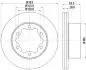 8DD355129411 HELLA PRO HIGH CARBON DB диск гальмівний задн. Sprinter 509 511 515 518 06- (303,4*28) HELLA підбір по vin на Brocar