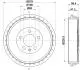 8DT355303251 HELLA SKODA гальмівний барабан FABIA 1.6 21-, KAMIQ 1.0 19-, VW POLO 1.0 17-, SEAT HELLA підбір по vin на Brocar