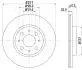 8DD355127151 HELLA PRO HIGH CARBON FIAT гальмівний диск передн. DOBLO, ALFA ROMEO, LANCIA HELLA підбір по vin на Brocar