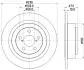 8DD355113791 HELLA SUBARU диск гальмівний задн. Legacy III,IV 98-, Outback 00- HELLA підбір по vin на Brocar