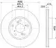 8DD355117081 HELLA PRO HONDA гальмівний диск передн. Civic 05 - (282*23) HELLA підбір по vin на Brocar