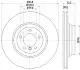 8DD355113531 HELLA PRO BMW диск гальмівний передн. 3 E90, X1 E84 04- HELLA підбір по vin на Brocar
