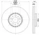 8DD355125581 HELLA PRO VOLVO диск гальм. передн. (High Carbon) XC90 HELLA підбір по vin на Brocar