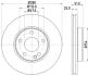 8DD355129671 HELLA PRO HIGH CARBON DB диск гальм. передн. A176 15- HELLA підбір по vin на Brocar