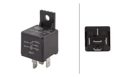 4RD933332061 HELLA Реле 24 В, 20А, 5 -пол., від -40 °C, до 125 °C HELLA підбір по vin на Brocar