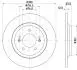 8DD355131381 HELLA PRO HYUNDAI гальмівний диск задн. i30 17- HELLA підбір по vin на Brocar