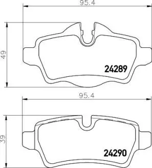 8DB355031791 HELLA MINI колодки гальмівні задні R56, R57 HELLA підбір по vin на Brocar