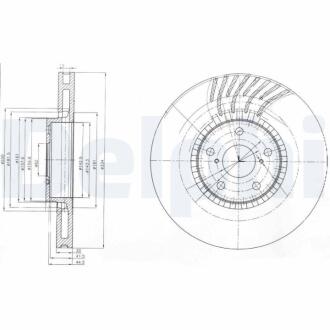 BG9012 DELPHI Тормозной диск пер. пр. Lexus GS 05- DELPHI підбір по vin на Brocar