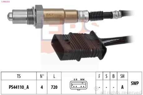 1998554 EPS BMW лямбда-зонд 1 F20,3 E90/F30,5 F10,7 F01,X3 F25,X5 E70 3.0 06- EPS подбор по vin на Brocar