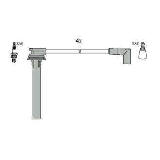 134269 HUCO BMW Комплект проводІв високої напруги MINI (R52) One 04-07, CHRYSLER NEON II 2.0 16V 99-06 HITACHI підбір по vin на Brocar