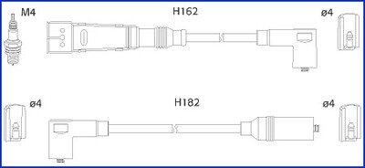 134785 HUCO SEAT дріт запалювання IBIZA,CORDOBA 1.4I 93-. VW Golf III 1,4 HITACHI підбір по vin на Brocar