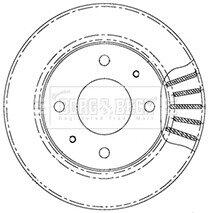 BBD5007 BBD5007 BORG & BECK - Диск гальмівний (2 шт) BORG&BECK подбор по vin на Brocar