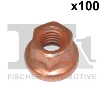 9880815100 FISCHER Гайка M8x1.25 SW12 h=11мм VAG (OE - 9017908229,MN980302,N90894601,N90894602) (з мідним покриттям) FA1 підбір по vin на Brocar