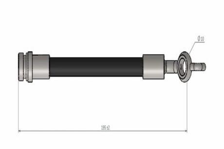 C900955A CAVO TOYOTA шланг гальм. задн. CORALLA, AURIS, VERSO 07- Cavo підбір по vin на Brocar